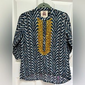 Figue ikat blue peacock print tunic… Never worn!
